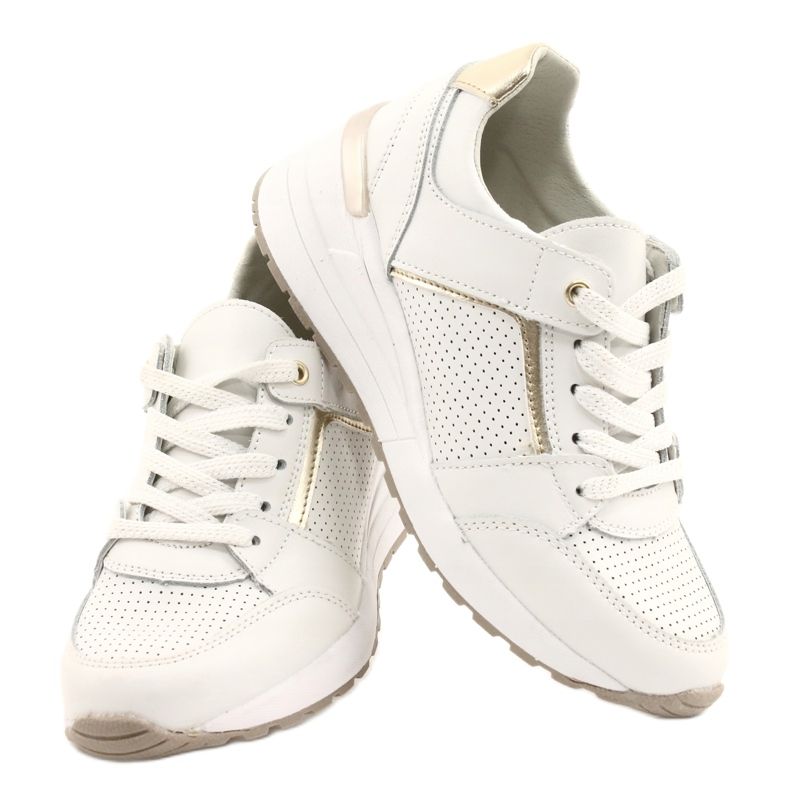 Chaussures de sport pour femmes Filippo DP2003 / 21 blanc doré 4