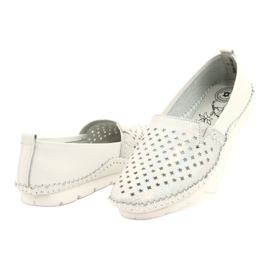 Mocassins femme Evento 21PB32-3613 blanc et argent 3