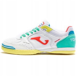 Chaussures de football Joma Top Flex 2132 In sala blanc et coloré 1