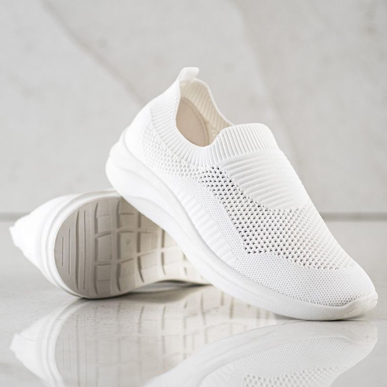 Ideal Shoes Slipons de sport blancs blanche 1