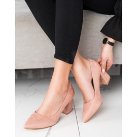 Escarpins classiques VINCEZA en daim rose 4
