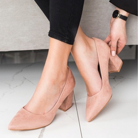 Escarpins classiques VINCEZA en daim rose 5