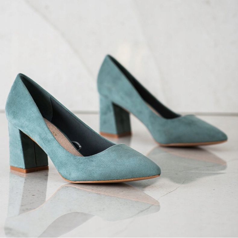 Escarpins classiques VINCEZA en daim vert 1