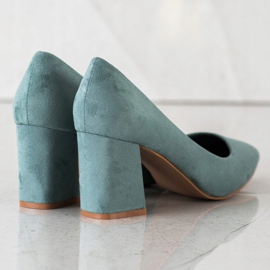 Escarpins classiques VINCEZA en daim vert 4