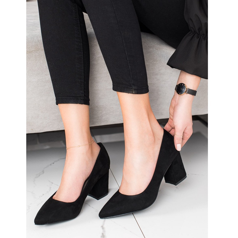 Escarpins classiques VINCEZA en daim le noir 2