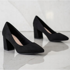 Escarpins classiques VINCEZA en daim le noir 4