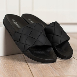 Seastar Pantoufles En Caoutchouc Confortables le noir 2