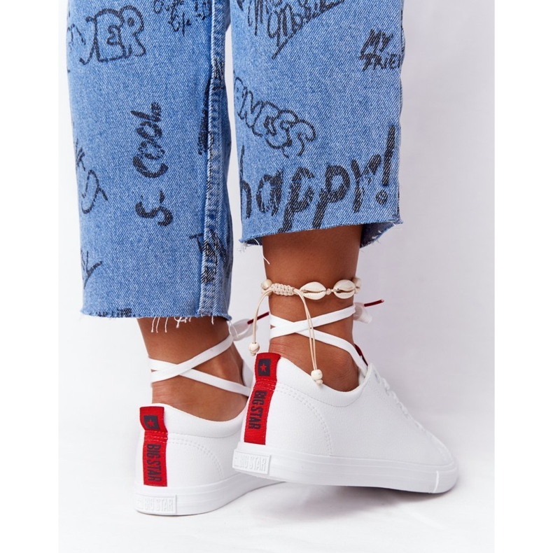 Baskets Femme Avec Ruban Big Star DD274685 Blanc blanche 1 Baskets Femme Avec Ruban Big Star DD274685 Blanc blanche 1