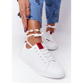 Baskets Femme Avec Ruban Big Star DD274685 Blanc blanche 2 Baskets Femme Avec Ruban Big Star DD274685 Blanc blanche 2