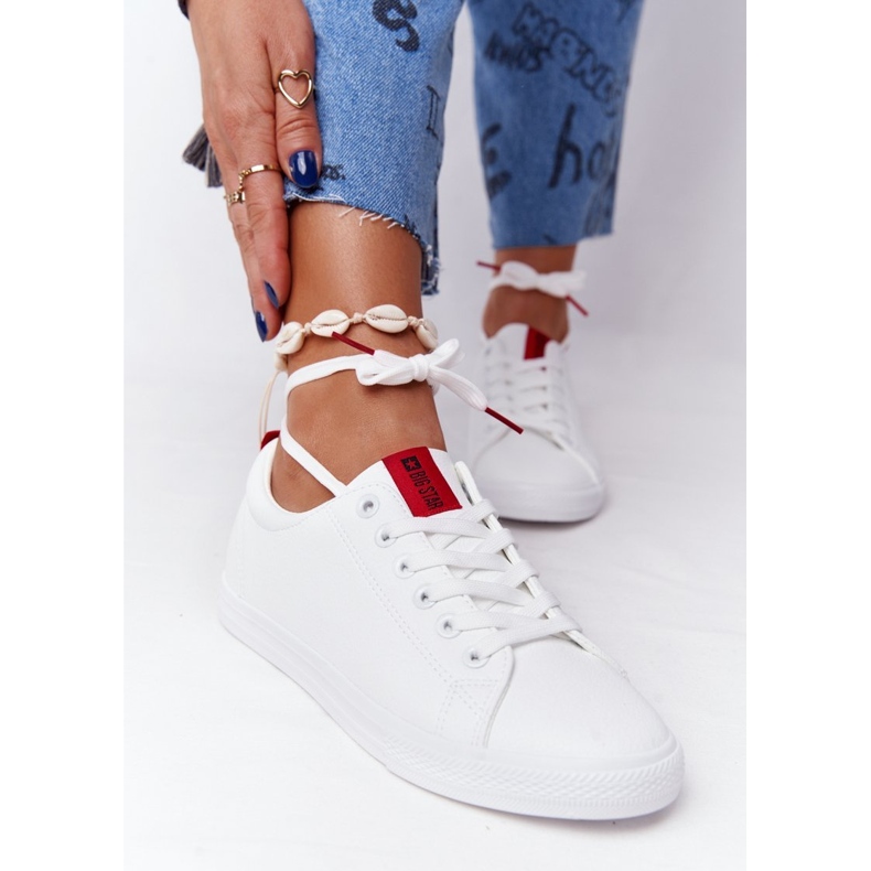 Baskets Femme Avec Ruban Big Star DD274685 Blanc 2
