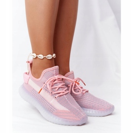 Chaussures de sport pour femmes sur une semelle en gel Freestyler rose blanche 2 Chaussures de sport pour femmes sur une semelle en gel Freestyler rose blanche 2