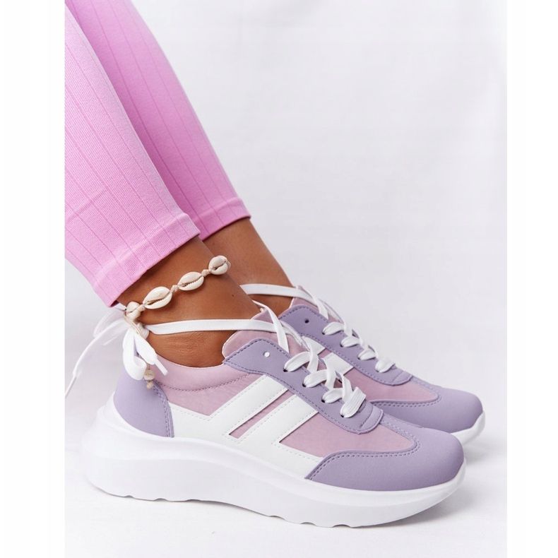 PS1 Chaussures de sport pour femmes Baskets Violet Holiday blanc rose 1