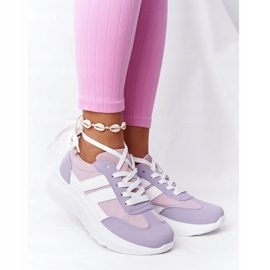 PS1 Chaussures de sport pour femmes Baskets Violet Holiday blanc rose 2