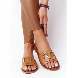 PS1 Chaussons Classiques Femme Camel Vicky brun d'or 2