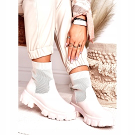 Chaussettes Femme Bottes Workers Blanc Stormy blanche 4