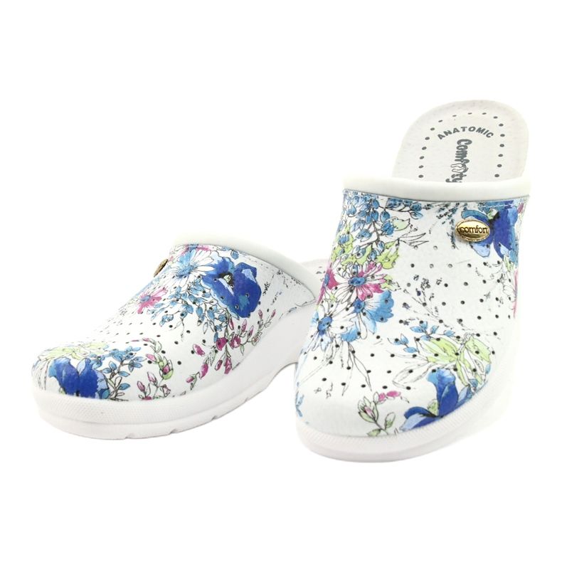 Tongs Comfooty Alessia blanches multicolore 2