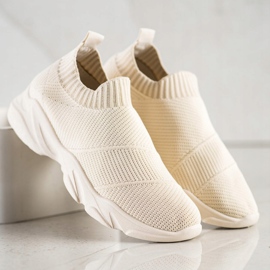 SHELOVET Chaussures à enfiler confortables beige 1