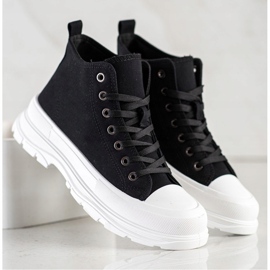 SHELOVET Baskets hautes sur la plate-forme noir 1