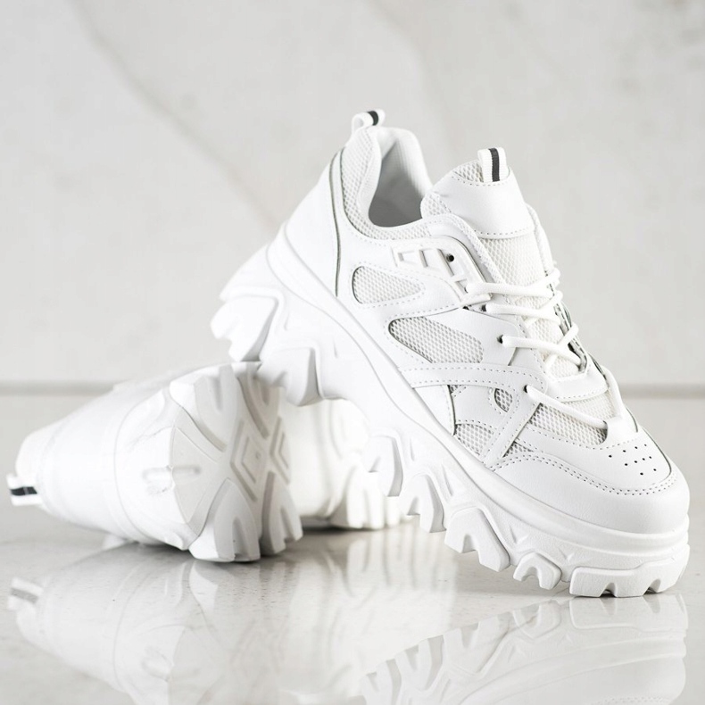 SHELOVET Baskets mode blanches 1