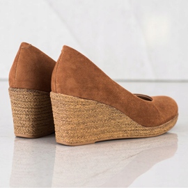 Escarpins en daim VINCEZA brun 3