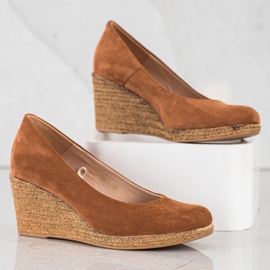 Escarpins en daim VINCEZA brun 4