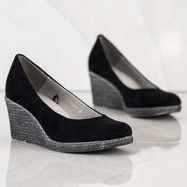 Escarpins en daim VINCEZA noir 1