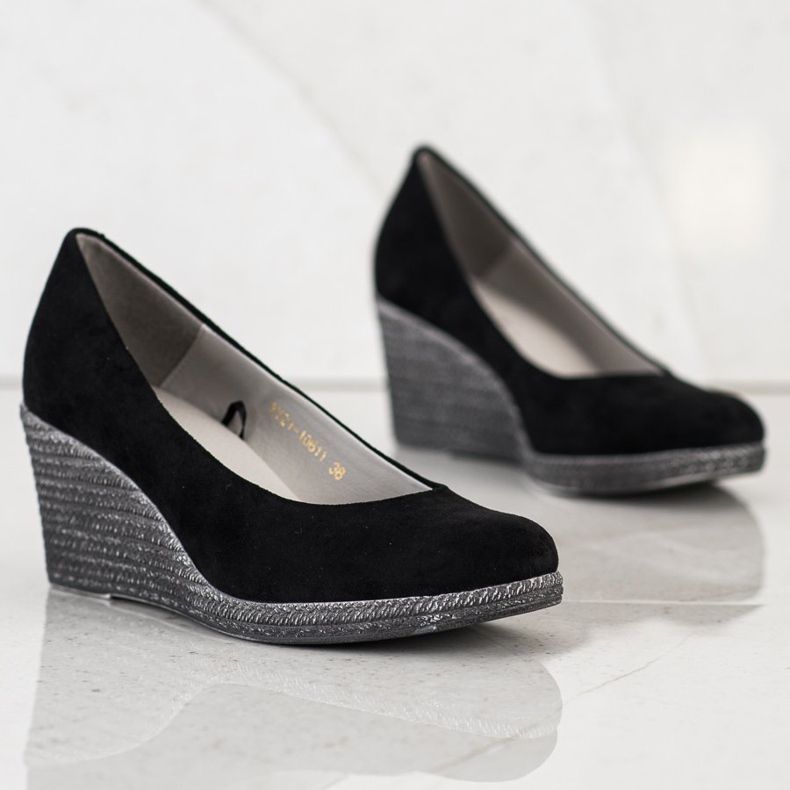 Escarpins en daim VINCEZA noir 1