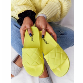 PS1 Chaussons Caoutchouc Femme Jaune Fluo Let's Swim 3