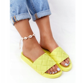PS1 Chaussons Caoutchouc Femme Jaune Fluo Let's Swim 5