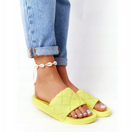 PS1 Chaussons Caoutchouc Femme Jaune Fluo Let's Swim 4