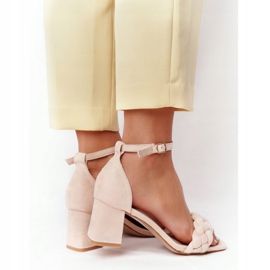 PS1 Sandales à talons hauts en daim Beige Long Island 3