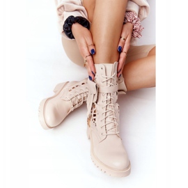 PS1 Boots ajourées à rein Beige Rock Star 6