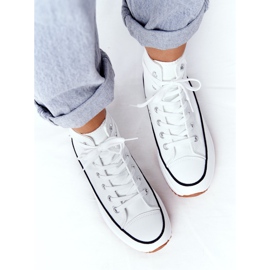 PS1 Baskets en cuir sur une plate-forme Coachella blanche 2