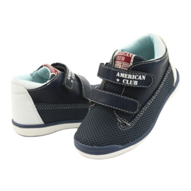American Club Chaussures de sport américaines pour Velcro GC12 Navy Blue bleu 4
