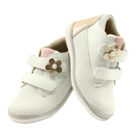 American Club Chaussures de Sport Avec Velcro GC06 / 21 Blanc et Or blanche 4