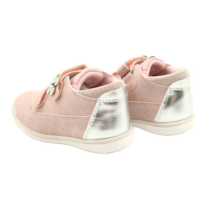 American Club Chaussures De Sport Avec Velcro GC06 / 21 Rose-Argent 5