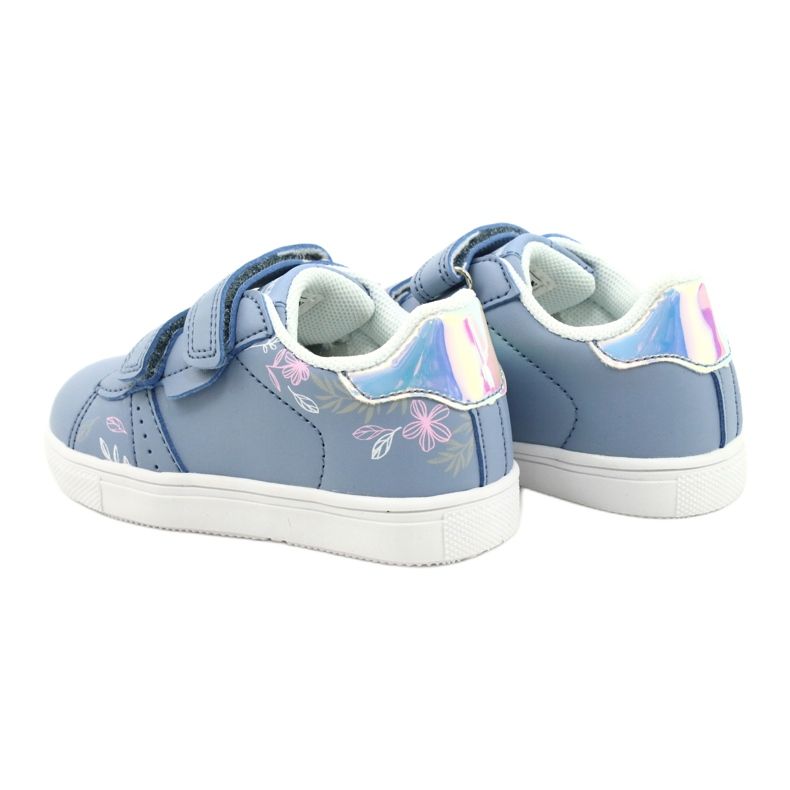 American Club Chaussures velcro ES22 / 21 bleu argent 5 American Club Chaussures velcro ES22 / 21 bleu argent 5