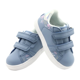 American Club Chaussures velcro ES22 / 21 bleu argent 4 American Club Chaussures velcro ES22 / 21 bleu argent 4