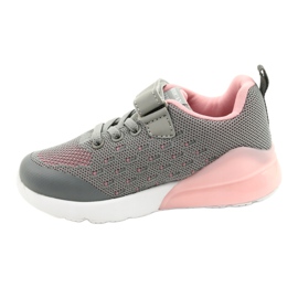 American Club Chaussures de sport pour filles avec Velcro RL12 / 21 Gris rose 1