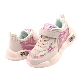American Club Chaussures de sport halographiques roses à la mode ES23/21 3
