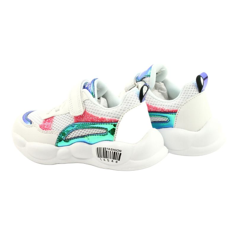 American Club Chaussures de sport halographiques à la mode ES23/21 Blanc blanche 5