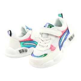 American Club Chaussures de sport halographiques à la mode ES23/21 Blanc 3