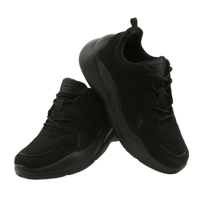 American Club Chaussures de sport noires sur semelle EVA WT39 le noir 4
