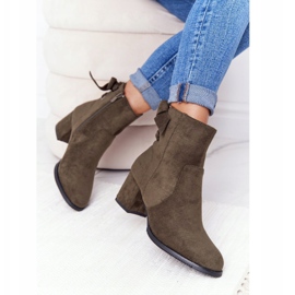 PJ1 Bottes chaudes vertes pour femmes à talon Kayla 3