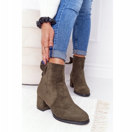 PJ1 Bottes chaudes vertes pour femmes à talon Kayla 1