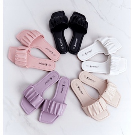 PS1 Pantoufles blanches classiques pour femmes 2