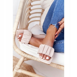 PS1 Pantoufles beiges classiques pour femmes 3