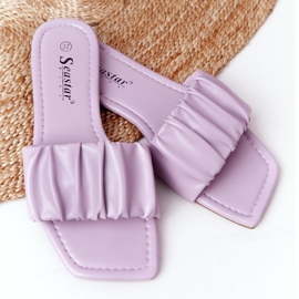 PS1 Pantoufles violettes classiques pour femmes 7