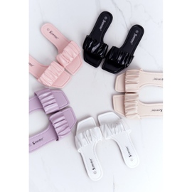 PS1 Pantoufles violettes classiques pour femmes 9