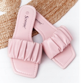 PS1 Pantoufles roses classiques pour femmes 1